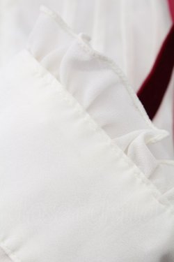 画像6: axes femme POETIQUE / ベロアリボンハイネック長袖ブラウス  アイボリーＸボルドー T-25-12-18-009-AX-JA-SA-ZT