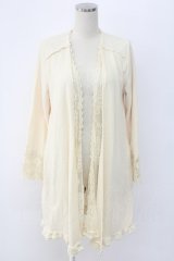 axes femme / 袖レースカーディガン M キナリ T-25-12-18-010-AX-TO-SA-ZT