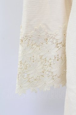 画像4: axes femme / 袖レースカーディガン M キナリ T-25-12-18-010-AX-TO-SA-ZT