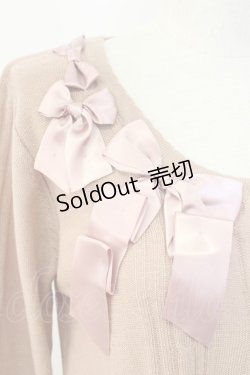 画像3: axes femme / リボンいっぱいロングカーディガン  ピンク T-25-12-18-012-AX-TO-SA-ZT