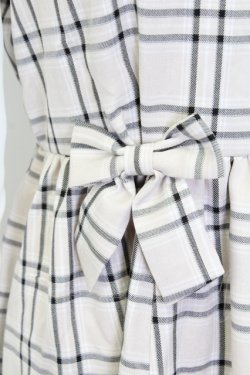 画像4: axes femme / チェックリボンドッキングワンピース F ベージュ T-25-12-18-013-AX-OP-SA-ZT