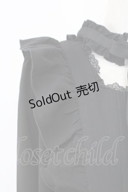 画像3: Rojita / デコルテ開きラッフルボリュームブラウス  黒 T-25-12-18-002-LO-BL-SA-ZT