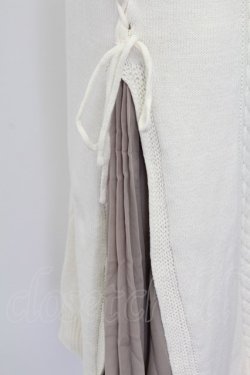 画像3: axes femme / サイドプリーツニットワンピース M ホワイト T-25-12-18-015-AX-OP-SA-ZT