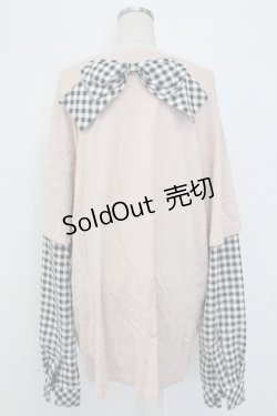 画像2: Ank Rouge / Reality and Fictionカットワンピース  ピンクＸ黒白チェック T-25-12-18-016-CA-OP-SA-ZT