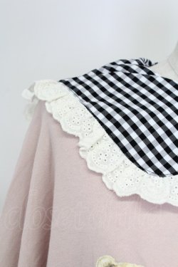 画像3: Ank Rouge / ギンガムチェックセーラー襟ダブルBEARカットワンピース  ピンクＸ T-25-12-18-017-CA-OP-SA-ZT