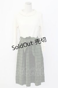 axes femme / 2021年福袋ワンピース M キナリ×グリーン T-25-12-18-018-AX-OP-SA-ZT