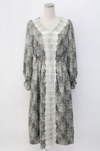 axes femme / ローズガーランド柄ロングワンピース  グリーン T-25-12-18-019-AX-OP-SA-ZT