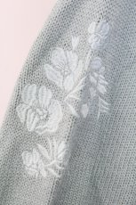 画像3: axes femme / 袖刺繍パーカーニットワンピース  サックス T-25-12-18-020-AX-OP-SA-ZT456 (3)