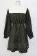 画像2: Amavel / ライン使いセーラーワンピース  カーキ T-25-12-18-021-CA-OP-SA-ZT (2)