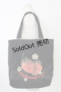 metamorphose / いちごptトートバッグ  ブラック T-25-12-19-044-ME-BG-SA-ZT
