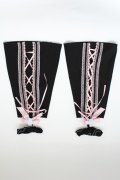 ACDC RAG / おてあてレッグウォーマー  黒Ｘピンク T-25-12-19-046-PU-ZA-SA-ZT