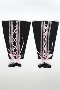 画像1: ACDC RAG / おてあてレッグウォーマー  黒Ｘピンク T-25-12-19-046-PU-ZA-SA-ZT