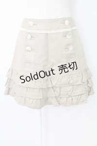 Emily Temple cute / リボンアップリケスカート ブラウン  T-25-12-19-005-ET-SK-SA-ZT