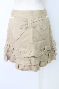 画像2: Emily Temple cute / リボンアップリケスカート ブラウン  T-25-12-19-005-ET-SK-SA-ZT