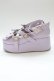 画像4: axes femme kawaii / リボンスカラップ配色シューズ L パープルＸ白 T-25-12-19-049-AX-SH-SA-ZT (4)