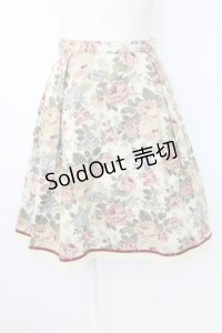 Emily Temple cute / ゴブランスカート  アイボリーＸ赤Ｘピンク T-25-12-19-006-ET-SK-SA-ZT