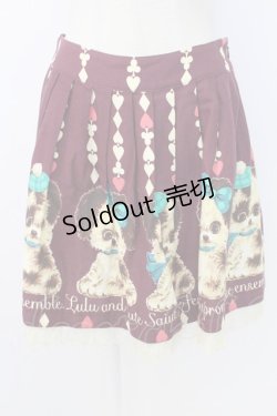 画像1: Emily Temple cute / パピープリントスカート  パープル T-25-12-19-011-ET-SK-SA-ZT527