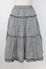 画像1: m petit by misako / NINA'Sギャザースカート S 黒Ｘ白 T-25-12-19-014-LO-SK-SA-ZT528 (1)