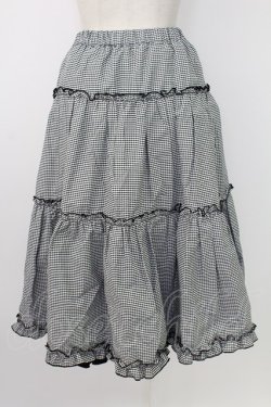 画像2: m petit by misako / NINA'Sギャザースカート S 黒Ｘ白 T-25-12-19-014-LO-SK-SA-ZT