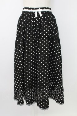 画像1: LODISPOTTO / ドットリボンスカート  黒Ｘ白 T-25-12-19-015-LO-SK-SA-ZT