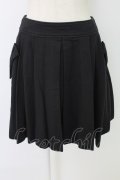 Emily Temple cute / サイドポケットプリーツスカート  黒 T-25-12-19-020-ET-SK-SA-ZT