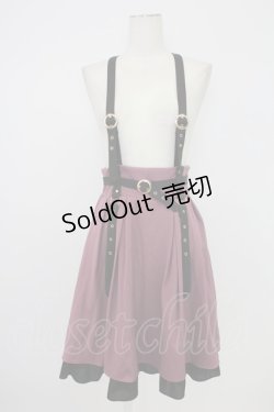 画像1: Amavel / L'Ange Dechu ハーネススカート  ピンクＸ黒 T-25-12-19-022-CA-SK-SA-ZT