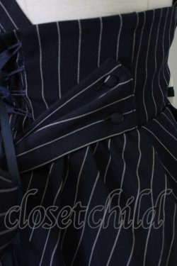 画像3: Amavel / サス付きストライプスカート  ネイビー T-25-12-19-023-CA-SK-SA-ZT