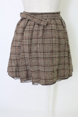 画像2: LIZ LISA / チェック巻き風スカパン  ブラウン T-25-12-19-027-LO-SK-SA-ZT