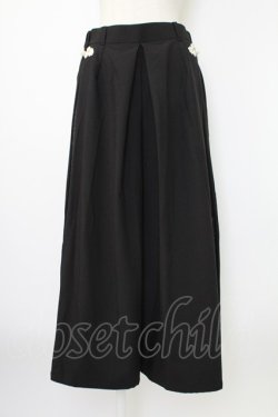 画像1: Spider Lily / チャイナパンツ  黒ｘ白 T-25-12-19-032-0-PA-SA-ZT