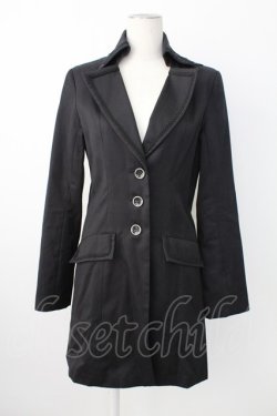 画像1: BPN / フロント3つボタンロングジャケット  黒 T-25-12-21-031-GO-JA-SA-ZT