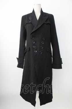 画像1: BPN FOR MEN / Wボタンロングジャケット  黒 T-25-12-21-032-GO-JA-SA-ZT