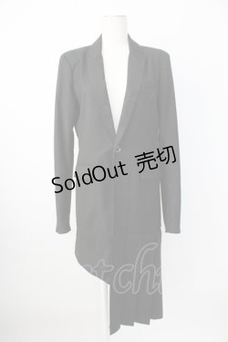 画像1: CIVARIZE / アシンメトリープリーツロングテーラードジャケット 44 黒 T-25-12-21-033-GO-JA-SA-ZT