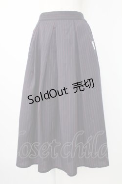 画像1: Rydia / ストライプ&コビニャー刺繍ポケットスカート  ネイビーｘ赤 T-25-12-21-035-PU-SK-SA-ZT529