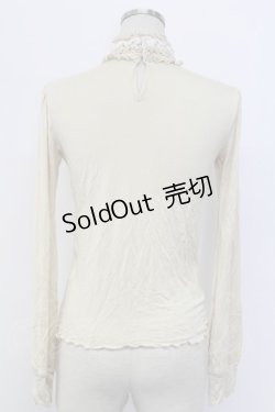 画像2: STEAM / フロントフリル&プリントカットソー  生成り T-25-12-21-003-HN-TO-SA-ZT