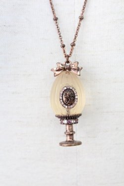 画像1: axes femme / ローズカメオ風モチーフネックレス  ピンクゴールド T-25-12-21-042-AX-AC-SA-ZT