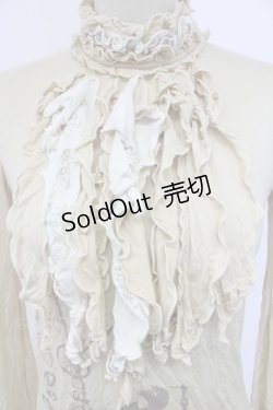 画像3: STEAM / フロントフリル&プリントカットソー  生成り T-25-12-21-003-HN-TO-SA-ZT