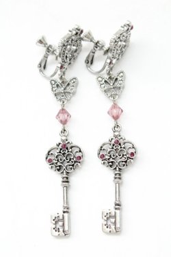 画像1: axes femme / 鍵モチーフイヤリング  シルバー T-25-12-21-043-AX-AC-SA-ZT