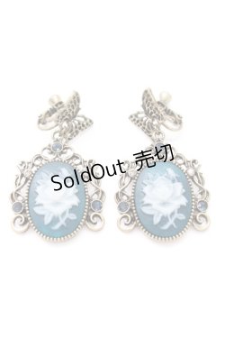 画像1: axes femme / ローズカメオイヤリング  青 T-25-12-21-045-AX-AC-SA-ZT485F001