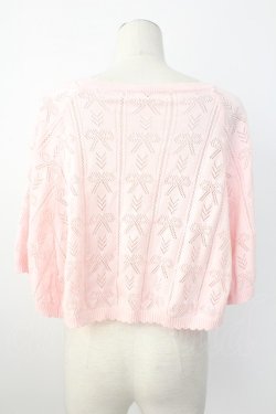 画像2: axes femme / マイメロディ/ニットケープ  ピンク T-25-12-21-008-AX-TO-SA-ZT