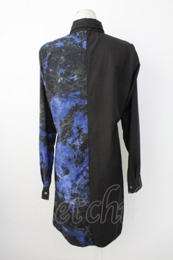 画像2: CIVARIZE / バイカラー昇華ロングシャツ 44 黒Ｘ青 T-25-12-21-012-GO-BL-SA-ZT