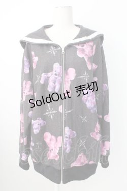 画像1: TRAVAS TOKYO / くまセーラーブルゾン  黒ＸピンクＸパープル T-25-12-21-017-PU-JA-SA-ZT