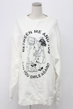 画像1: Candy Stripper / BETWEEN ME AND YOU SWEAT ONE-PIECE ワンピース  白Ｘ黒 T-25-12-21-002-PU-TO-SA-ZT