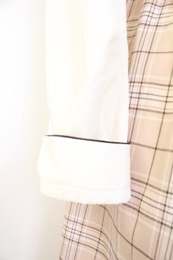 画像3: axes femme / レイヤード風チェック柄ワンピース  ブラウン T-25-12-21-023-AX-OP-SA-ZT