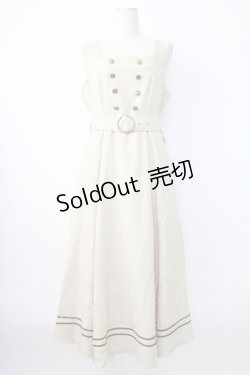 画像1: Kurumi Collaboration / マリンアカデミアジャンパースカート L ベージュ T-25-12-21-024-0-OP-SA-ZT