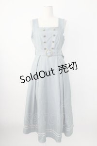 Kurumi Collaboration / マリンアカデミアジャンパースカート L サックス T-25-12-21-025-0-OP-SA-ZT