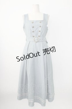 画像1: Kurumi Collaboration / マリンアカデミアジャンパースカート L サックス T-25-12-21-025-0-OP-SA-ZT