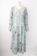 画像1: axes femme / 音楽と薔薇柄ドレス風ワンピース  青 T-25-12-21-026-AX-OP-SA-ZT (1)