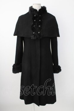 画像1: Jane Marple / ケープ付きコート  黒 T-25-12-21-029-JM-CO-SA-ZT