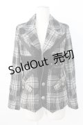 ALGONQUINS / ユニオンジャックタータンジャケット  黒X白チェック T-25-12-21-030-AL-JA-SA-ZT