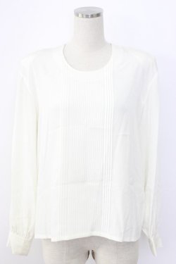 画像1: INGEBORG / ピンタック後ろボタンブラウス  アイボリー T-25-12-22-001-LO-BL-SA-ZT